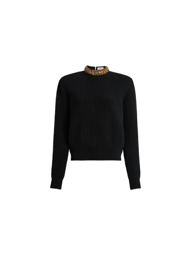 Cashmere jumper with embroidered trim Cashmere jumper with embroidered trim