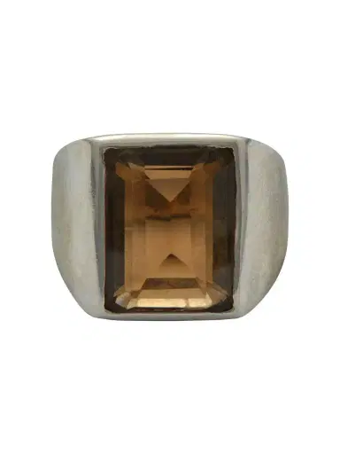 FOUNDWELL Vintage 1970s Sterling Silver Quartz Ring - Men | Thumbnail 1 FOUNDWELL Vintage 1970s Sterling Silver Quartz Ring - Men | Thumbnail 1