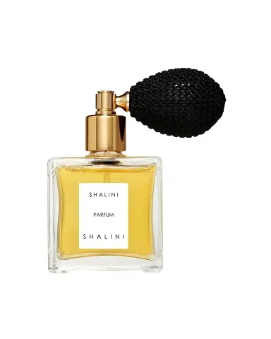 Shalini Parfum Cubique Glass Bottle with Black Bulb Atomizer, 1.7 oz. 50 mL | Thumbnail 1