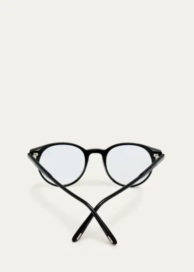 Tom Ford Men's Round Acetate Blue Light Blocking Glasses | Thumbnail 5