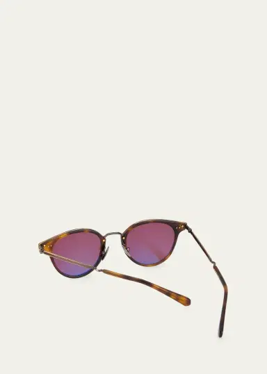 Mr. Leight Men's Marmont Combo Round Sunglasses | Thumbnail 2