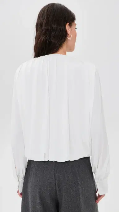 Vince V Neck Bubble Top | Thumbnail 3
