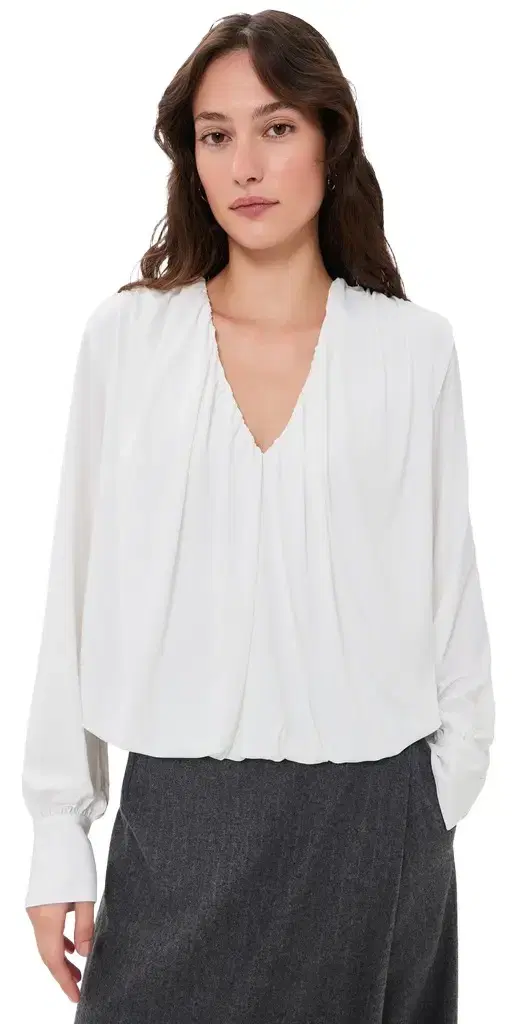 Vince V Neck Bubble Top