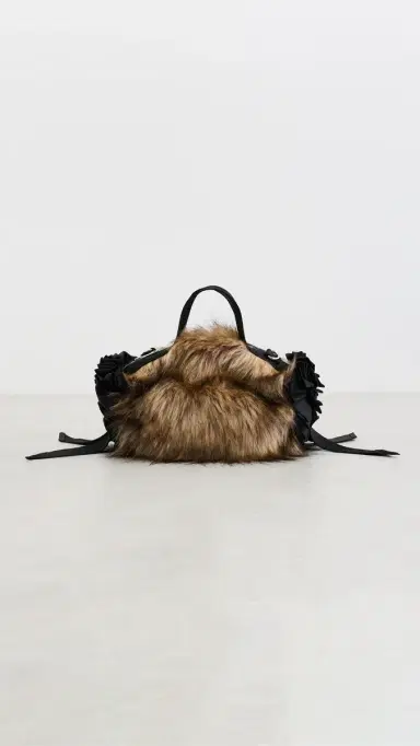 Simone Rocha Mini Faux Fur Double Ribbon Rosette Bag | Thumbnail 2 Simone Rocha Mini Faux Fur Double Ribbon Rosette Bag | Thumbnail 2