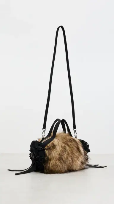 Simone Rocha Mini Faux Fur Double Ribbon Rosette Bag | Thumbnail 4 Simone Rocha Mini Faux Fur Double Ribbon Rosette Bag | Thumbnail 4