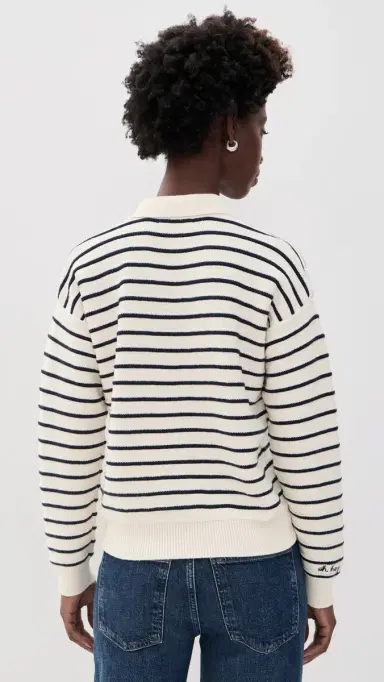 Marine Layer Mid Gauge Rugby Polo Pullover | Thumbnail 3
