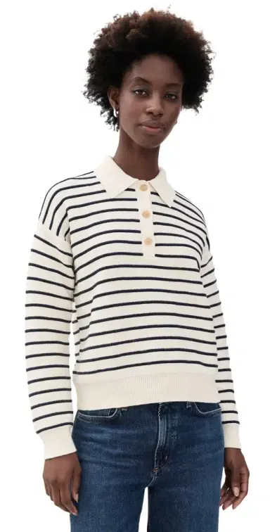 Marine Layer Mid Gauge Rugby Polo Pullover | Thumbnail 1