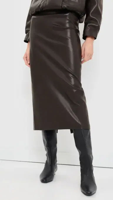 ENZA COSTA Faux Leather High Waist Curve Skirt | Thumbnail 2 ENZA COSTA Faux Leather High Waist Curve Skirt | Thumbnail 2