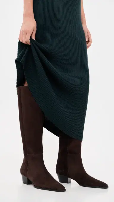 aeyde Medea Suede Knee-High Boots | Thumbnail 3 aeyde Medea Suede Knee-High Boots | Thumbnail 3