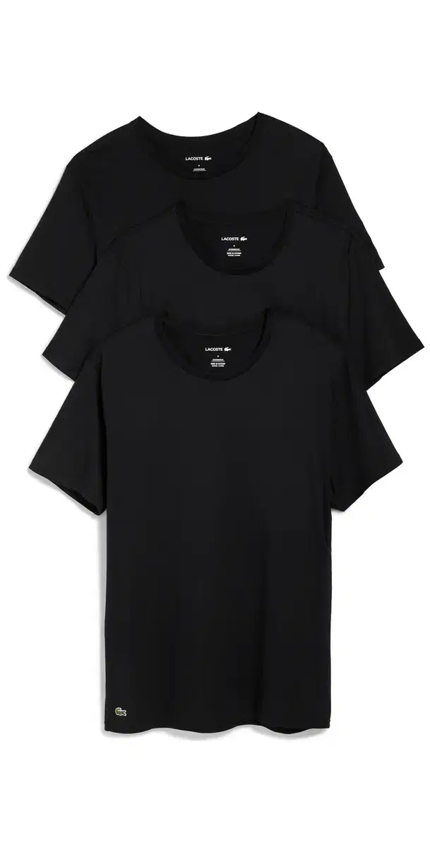 Lacoste Cotton Undershirt Crew Tee 3 Pack
