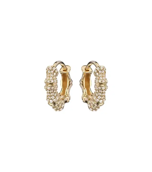14kt gold earrings with diamonds