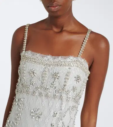 Costarellos Leona beaded lace cocktail dress | Thumbnail 3