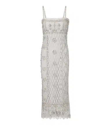 Costarellos Leona beaded lace cocktail dress | Thumbnail 1