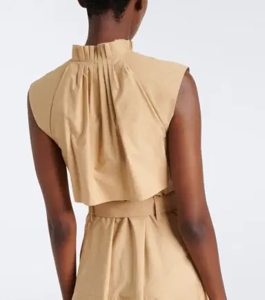 Burberry Caped cotton poplin midi dress | Thumbnail 3 Burberry Caped cotton poplin midi dress | Thumbnail 3