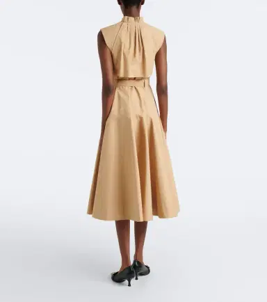 Burberry Caped cotton poplin midi dress | Thumbnail 5 Burberry Caped cotton poplin midi dress | Thumbnail 5