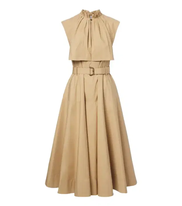Burberry Caped cotton poplin midi dress