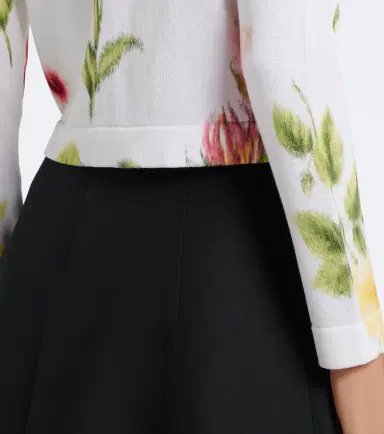 Oscar de la Renta Floral jacquard cotton-blend cardigan | Thumbnail 2 Oscar de la Renta Floral jacquard cotton-blend cardigan | Thumbnail 2