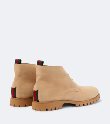 Gucci Web Stripe suede desert boots | Thumbnail 3 Gucci Web Stripe suede desert boots | Thumbnail 3