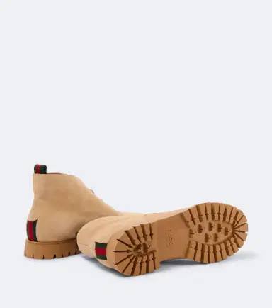 Gucci Web Stripe suede desert boots | Thumbnail 4 Gucci Web Stripe suede desert boots | Thumbnail 4