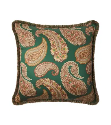 Etro Paisley cotton cushion | Thumbnail 1