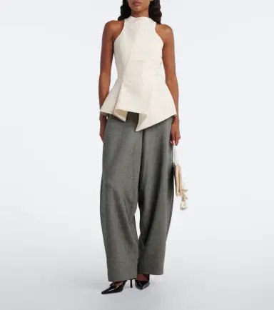 Magda Butrym Asymmetric peplum wool-blend top | Thumbnail 5 Magda Butrym Asymmetric peplum wool-blend top | Thumbnail 5