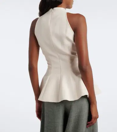 Magda Butrym Asymmetric peplum wool-blend top | Thumbnail 6 Magda Butrym Asymmetric peplum wool-blend top | Thumbnail 6