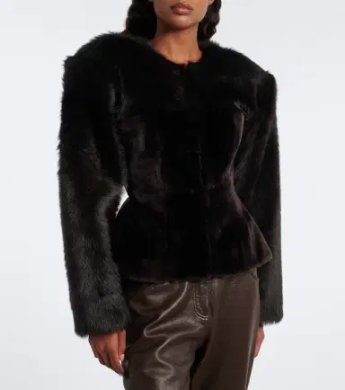 Magda Butrym Peplum shearling jacket | Thumbnail 3