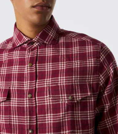 Brunello Cucinelli Checked cotton-blend flannel shirt | Thumbnail 5 Brunello Cucinelli Checked cotton-blend flannel shirt | Thumbnail 5