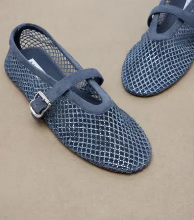 Alaïa Alaïa Embellished fishnet Mary Jane flats | Thumbnail 3 Alaïa Alaïa Embellished fishnet Mary Jane flats | Thumbnail 3