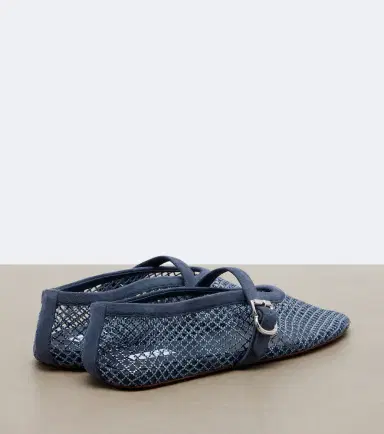 Alaïa Alaïa Embellished fishnet Mary Jane flats | Thumbnail 4 Alaïa Alaïa Embellished fishnet Mary Jane flats | Thumbnail 4