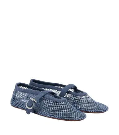 Alaïa Alaïa Embellished fishnet Mary Jane flats | Thumbnail 1 Alaïa Alaïa Embellished fishnet Mary Jane flats | Thumbnail 1