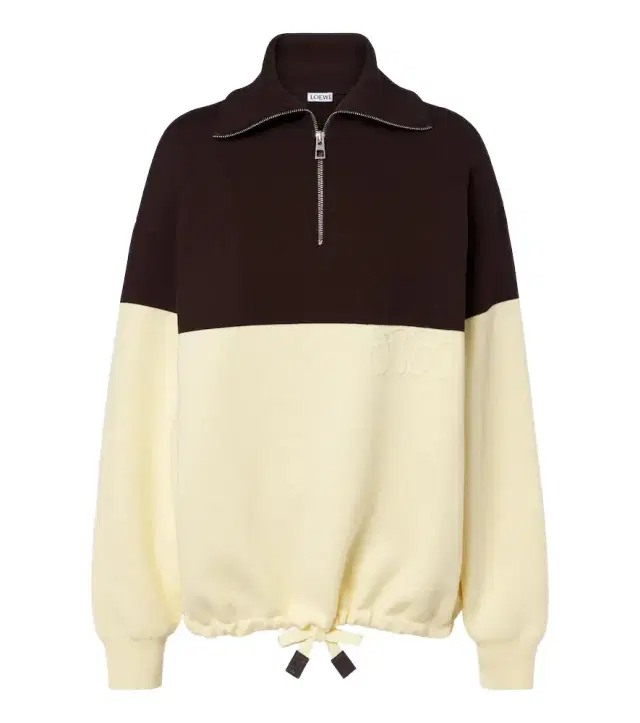 Loewe Anagram cotton-blend half-zip sweater