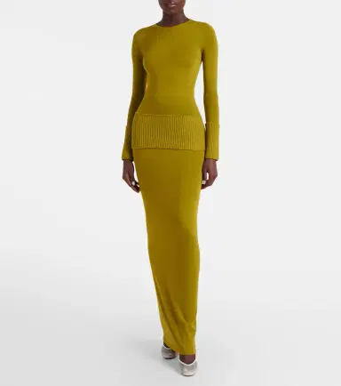 Alaïa Alaïa Knitted wool maxi dress | Thumbnail 2 Alaïa Alaïa Knitted wool maxi dress | Thumbnail 2