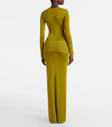 Alaïa Alaïa Knitted wool maxi dress | Thumbnail 3 Alaïa Alaïa Knitted wool maxi dress | Thumbnail 3