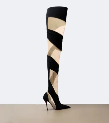 Christian Louboutin Zeetozee mesh-paneled over-the-knee boots | Thumbnail 4 Christian Louboutin Zeetozee mesh-paneled over-the-knee boots | Thumbnail 4