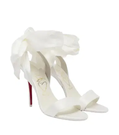 Christian Louboutin Miss Z Sandal Du Désert crêpe satin sandals | Thumbnail 1 Christian Louboutin Miss Z Sandal Du Désert crêpe satin sandals | Thumbnail 1