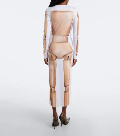 Jean Paul Gaultier Trompe l'ail jersey midi dress | Thumbnail 6 Jean Paul Gaultier Trompe l'ail jersey midi dress | Thumbnail 6