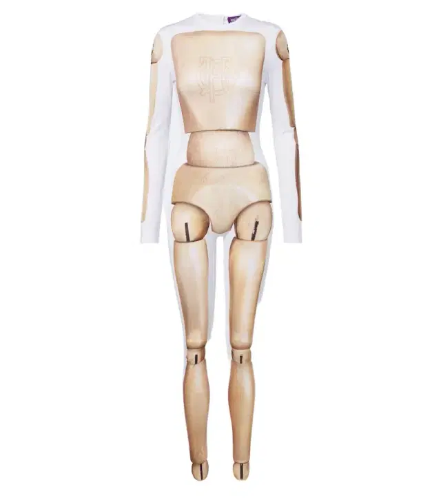 Jean Paul Gaultier Trompe l'ail jersey catsuit