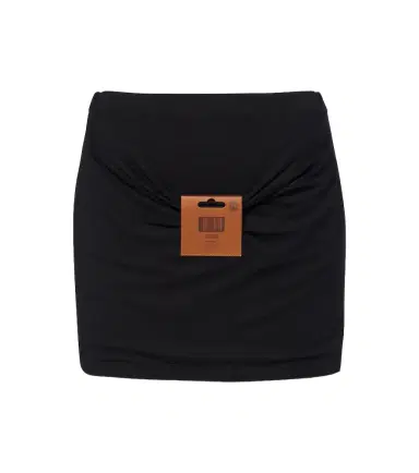 Jean Paul Gaultier Leather-trimmed jersey miniskirt | Thumbnail 1