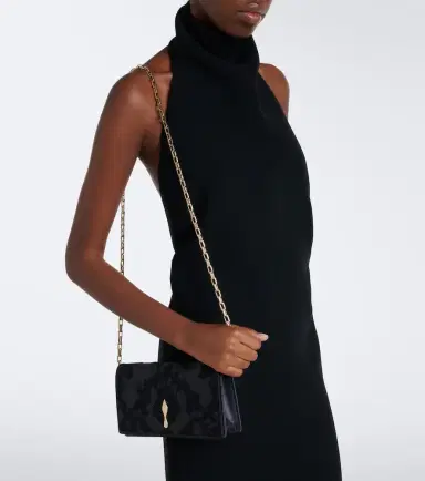 Christian Louboutin Bettina Small lace crêpe satin clutch | Thumbnail 6 Christian Louboutin Bettina Small lace crêpe satin clutch | Thumbnail 6