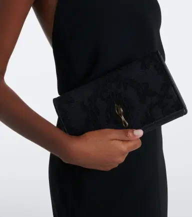 Christian Louboutin Bettina Small lace crêpe satin clutch | Thumbnail 7 Christian Louboutin Bettina Small lace crêpe satin clutch | Thumbnail 7