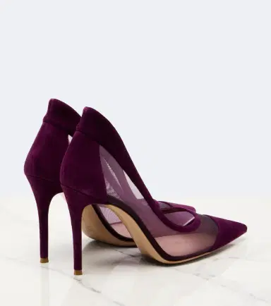 Gianvito Rossi Suede-trimmed mesh pumps | Thumbnail 2 Gianvito Rossi Suede-trimmed mesh pumps | Thumbnail 2