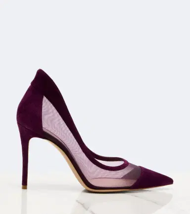 Gianvito Rossi Suede-trimmed mesh pumps | Thumbnail 3 Gianvito Rossi Suede-trimmed mesh pumps | Thumbnail 3