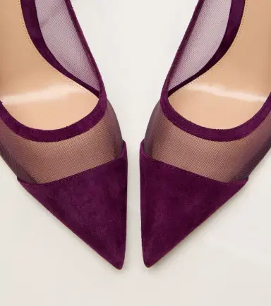 Gianvito Rossi Suede-trimmed mesh pumps | Thumbnail 4 Gianvito Rossi Suede-trimmed mesh pumps | Thumbnail 4
