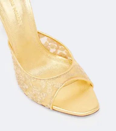 Amina Muaddi Alexa lamé lace mules | Thumbnail 2 Amina Muaddi Alexa lamé lace mules | Thumbnail 2