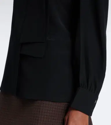 Gucci Tie-neck silk crêpe de chine blouse | Thumbnail 2 Gucci Tie-neck silk crêpe de chine blouse | Thumbnail 2