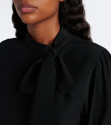 Gucci Tie-neck silk crêpe de chine blouse | Thumbnail 6 Gucci Tie-neck silk crêpe de chine blouse | Thumbnail 6