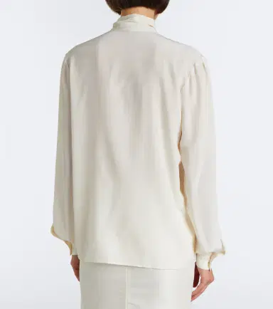 Gucci Tie-neck silk crêpe de chine blouse | Thumbnail 5 Gucci Tie-neck silk crêpe de chine blouse | Thumbnail 5