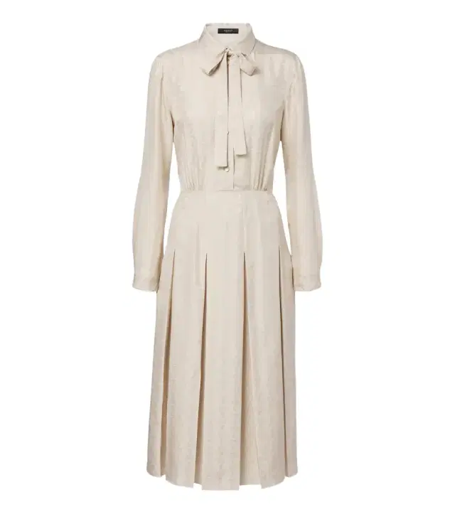 Gucci Pleated tie-neck silk jacquard shirt dress