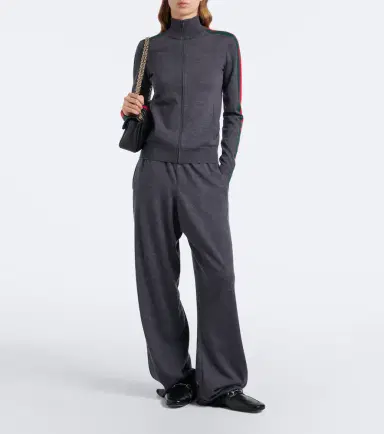 Gucci Web Stripe wool zip-up cardigan | Thumbnail 2